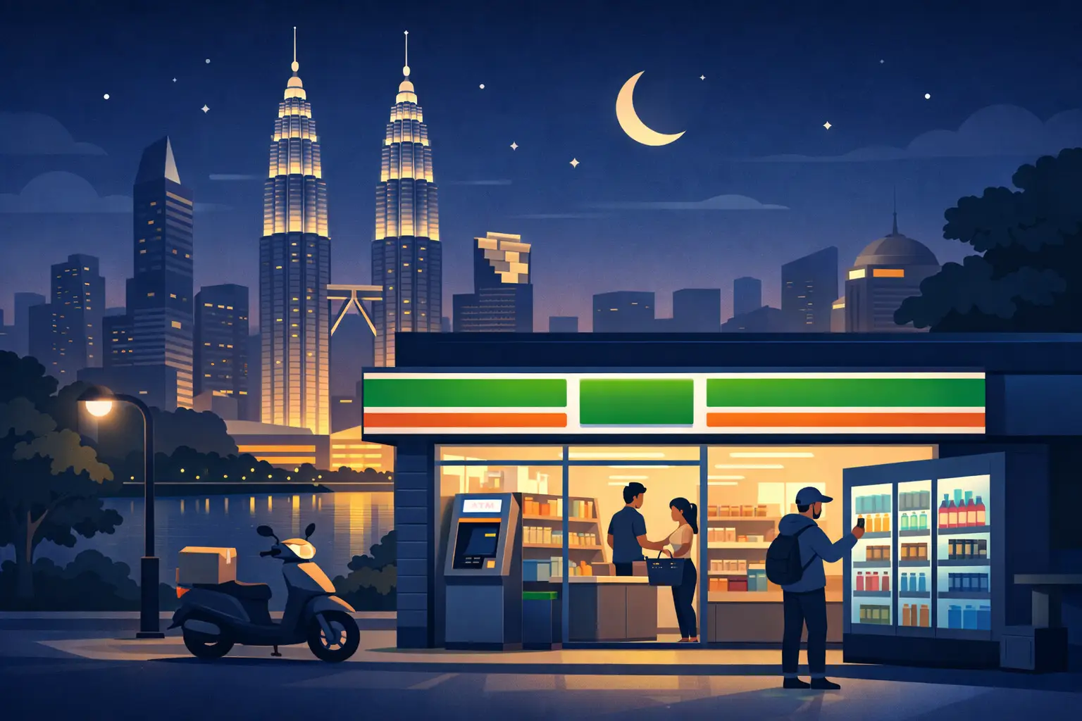 附近深夜便利店推荐：KLCC夜间补货怎么选