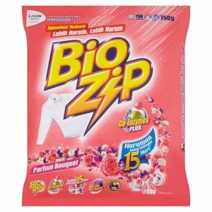 BIO ZIP DETERGENT POWDER 750G PARFUM BOUQUET