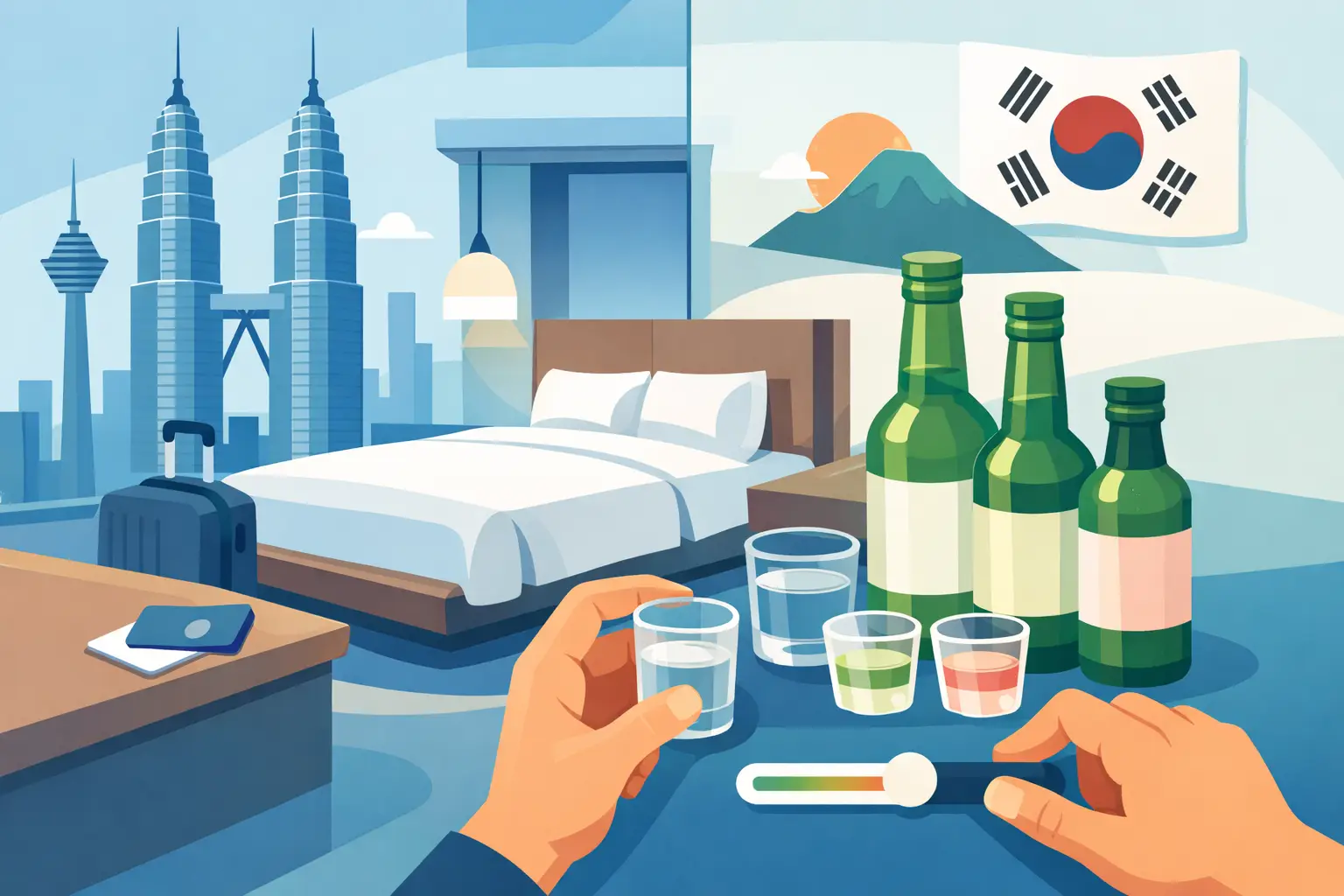 KLCC韩国烧酒选购方法:住酒店公寓怎么挑口味与酒精度