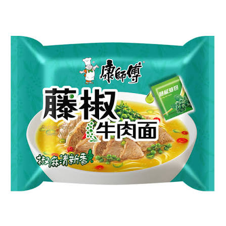 经典袋康师傅面 藤椒牛肉102G