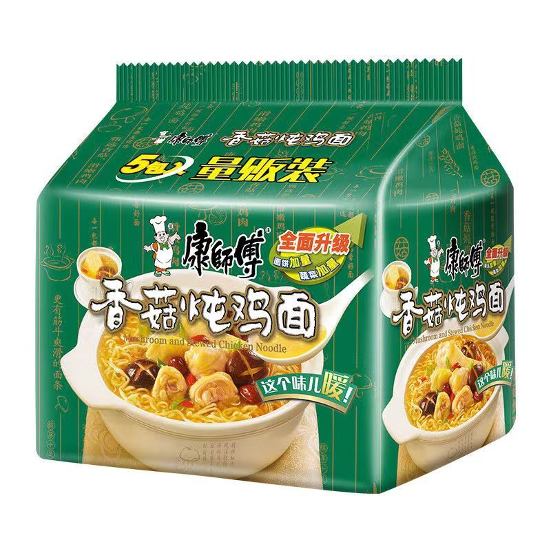 经典袋康师傅面 香菇炖鸡五连包