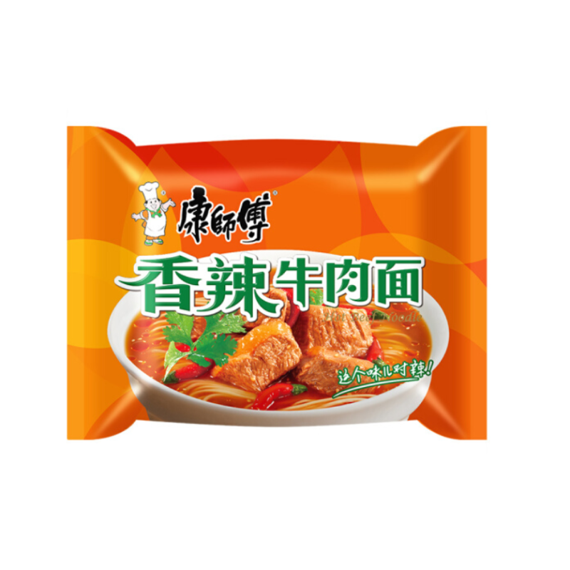 经典袋康师傅面 香辣牛肉面104g